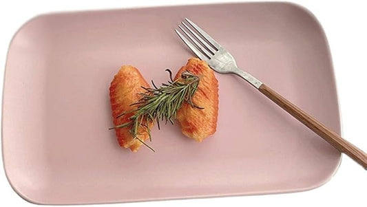 SONGCHAO Party Supplies Rectangular Dinner Plate Ceramic Home Salad Plate Restaurant Coffee Shop Fruit Plate Sushi Plate Dessert Plate Flat Party Plates (Color : C)