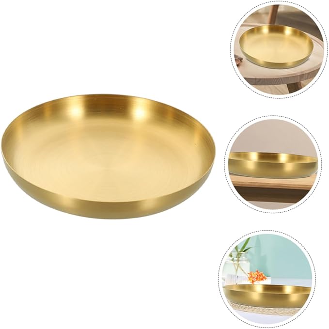 Cabilock Stainless Steel Serving Tray Large Steel Tray Steak Plate Sizzle Platter Food Serving Plate