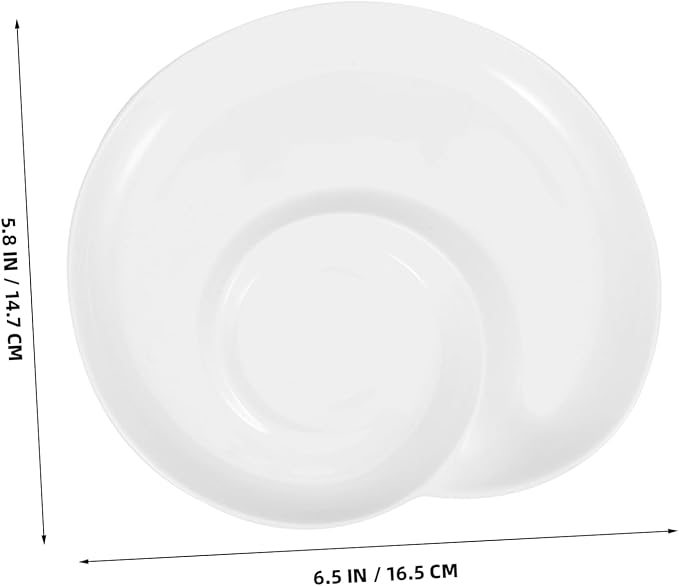Healifty Compartment Plates Ceramic Food Serving Tray Snacks Dessert Serving Plate