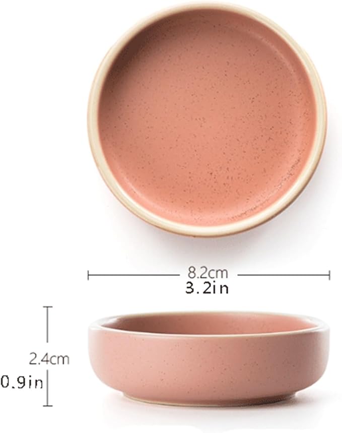 GUERNSEY Snack Bowls Round Ceramic Plate Small Dessert Plate Soy Sauce Plate Side Dish Snack Sushi Sauce Small Sauce Plate Snack & Dip Bowls (Color : B)
