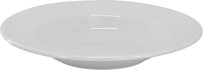 Elama Soyer 16 Piece Textured Design Double Bowl Porcelain White Dinnerware Set, Serveware, Tableware, Bowls, Plate Set (Soyer)
