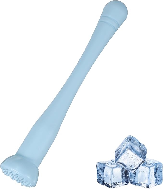 uxcell Cocktail Muddler, 9 Inch PP Drink Muddler Bar Accessories Tools Ice Crusher for Home Party Cocktail Fruit Drinks, Blue (Thin)