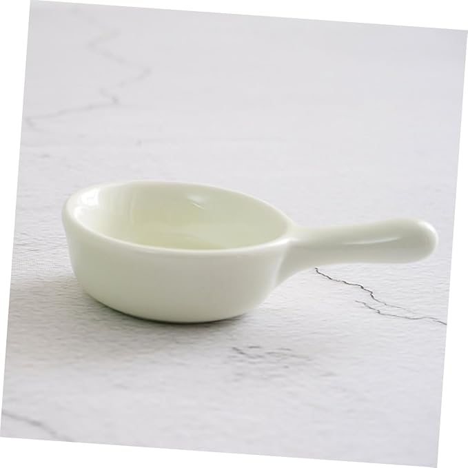 4Pcs Japanese Style Ceramic Dipping Sauce Plates with Ergonomic Handle for Appetizers Desserts and Seasoning Sauces Color for Home Restaurant Use
