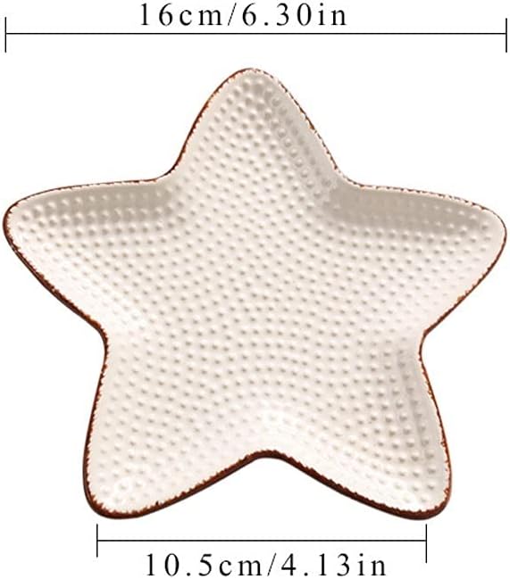 Dipping Bowls Set of 2 Sauce Dish Ocean Starfish Shell Fish Shape Ceramic Appetizer Plates Snack Fruit Sushi Dessert Jewelry Plates Dinnerware Trays Home Decora