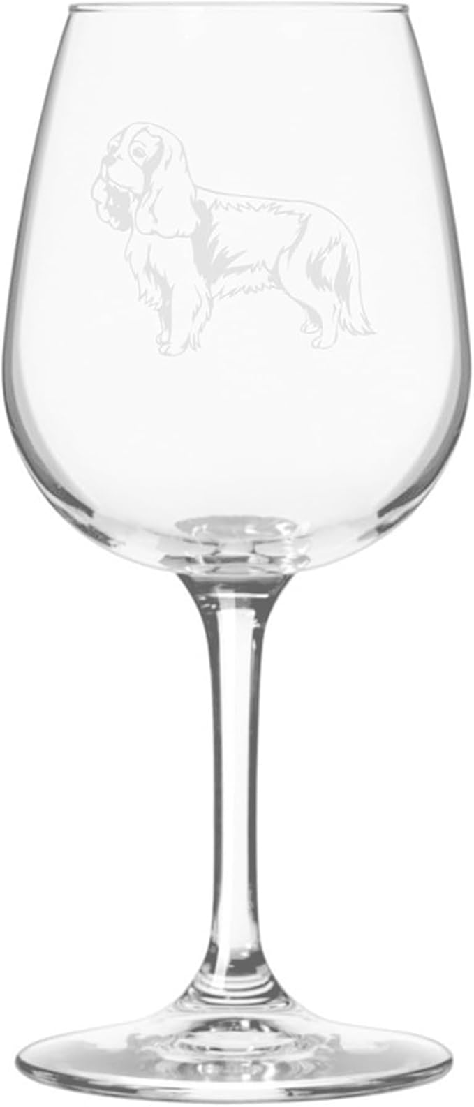 King Charles Spaniel (English Toy) Dog Personalized Custom Themed Etched 12.75oz Wine Glass