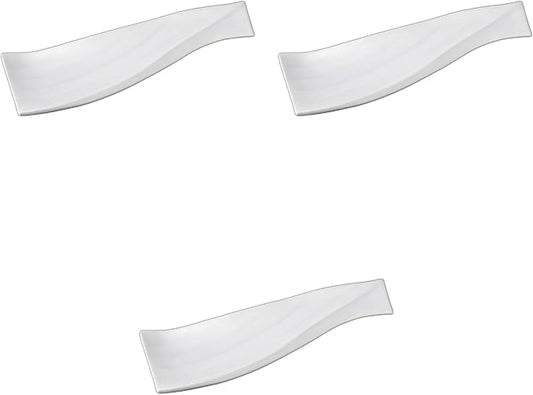 Setomonohonpo Serving Plate with Silver Color Luster, 12.4 x 4.5 x 0.8 inches (31.5 x 11.5 x 2 cm) | Appetizer Plate Porcelain