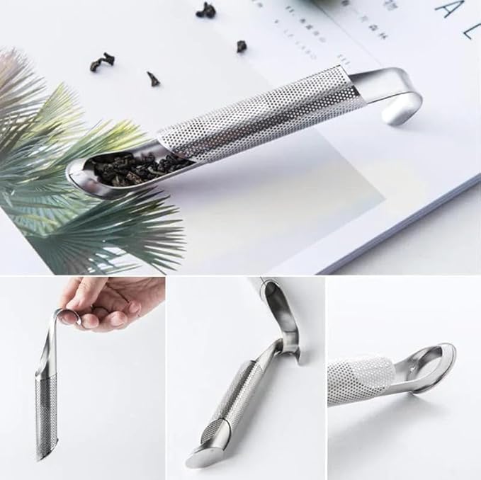 Stainless Steel Tea Diffuser, 2025 New Stainless Steel Tea Infuser, Mesh Strainer with Hanging Hook Handle, Tea Bags for Loose Leaf Tea, Tea Artifact Creative Pipe (1 PCS)
