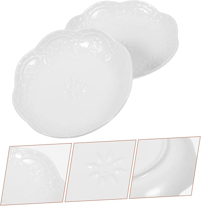 ABOOFAN 2pcs Soy Sauce Plate Ceramic Plates for Appetizers for Dipping Serving Oil and Salad Dressing