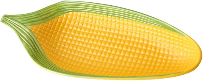 Ceramic Corn Dishes for Corn The Cob for Barbecue Parties and Snack Serving Reusable Dinnerware for Appetizers and Desserts
