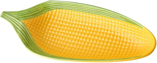 Ceramic Corn Dishes for Corn The Cob for Barbecue Parties and Snack Serving Reusable Dinnerware for Appetizers and Desserts