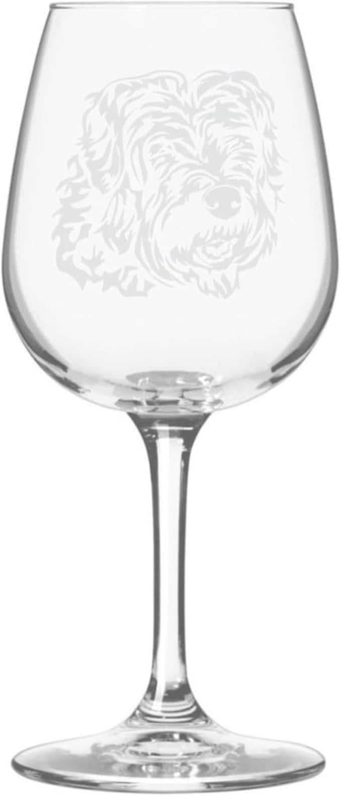 Soft Coated Wheaten Terrier Dog Themed Etched All Purpose 12.75oz Wine Glass