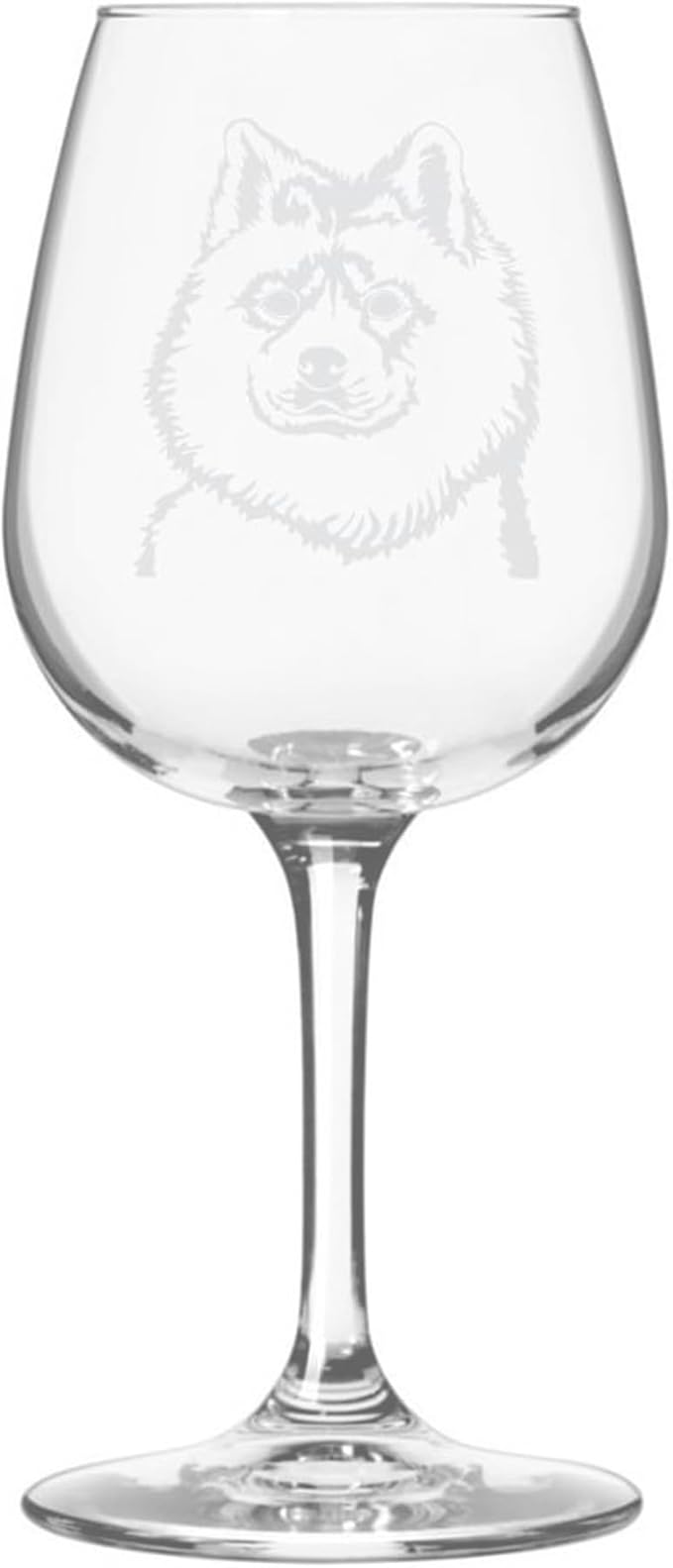 Etched Laser Art Personalized Dog Themed Etched Wine Glass - Custom Dog Breed Wine Glasses, Ideal for Pet Lovers, Unique Birthday Gift for Men & Women, Personalized Gift - Samoyed, 12.75 oz