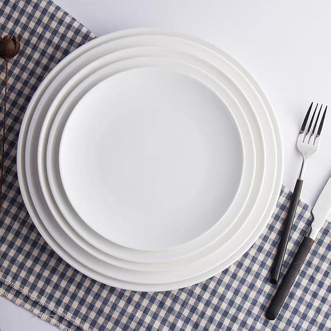 Dinner Plates, 6 Inch Ceramic Plates Set of 3, Porcelain Bone China Plates for Kitchen Serving Dishes