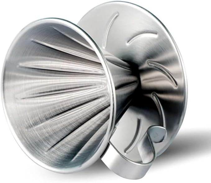 Pour Over Coffee Dripper, Stainless Steel Reusable Cone Coffee Filter, V Shaped Dripper Coffee Filter with Handle, Metal Coffee Pot Filter Cup