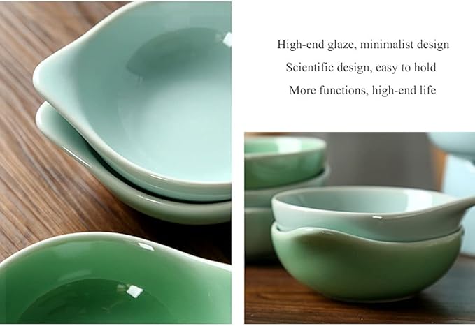 Ceramic cutlery salad bowl Dessert Plates 4.41in Cramic Appetizer Plates Soy Sauce Dishes with Handle Dipping Bowls for Vinegar Ketchup Sushi Appetizer Server Bowl for Wedding small bow