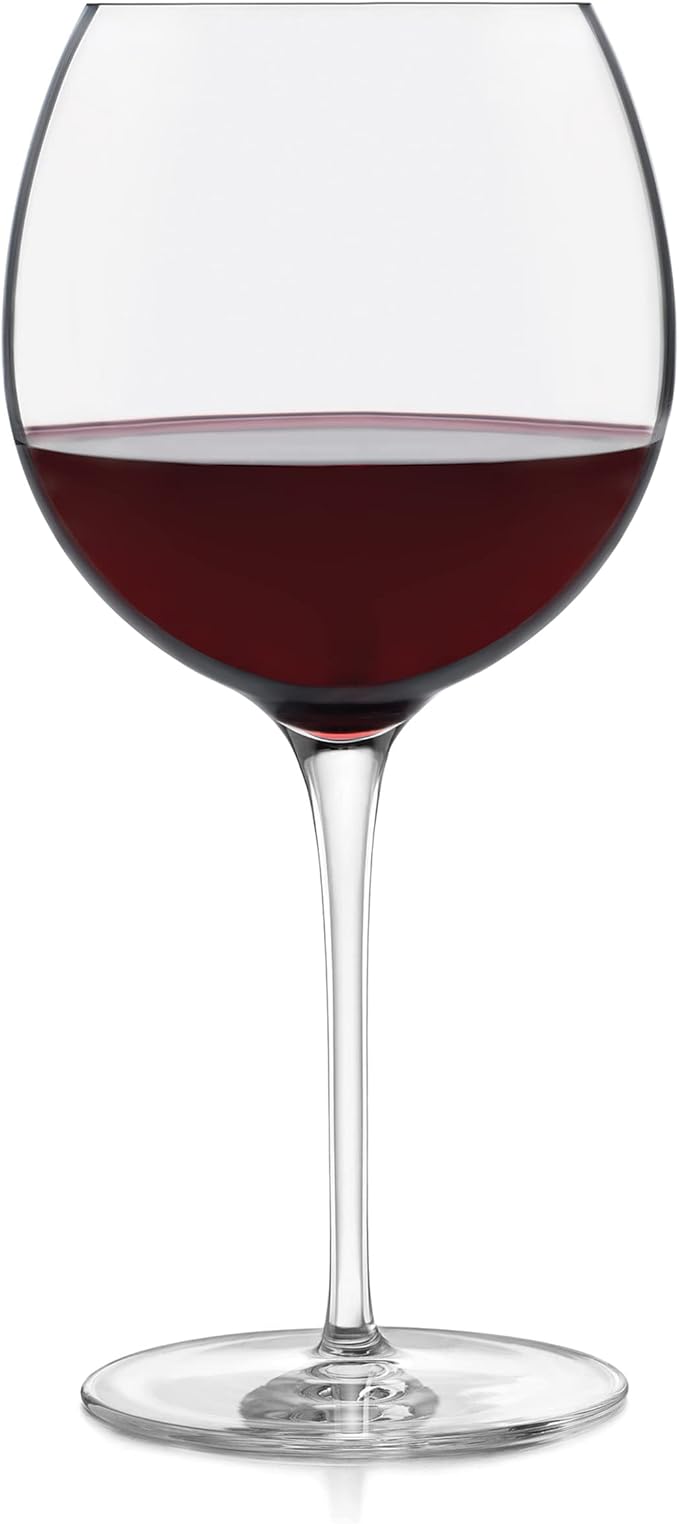 Libbey Signature Balloon Wine Glasses Set of 4, 24 Oz Elegant Large Red Wine Glasses, Red Wine Glass Gift Set for Weddings, Birthdays, and More