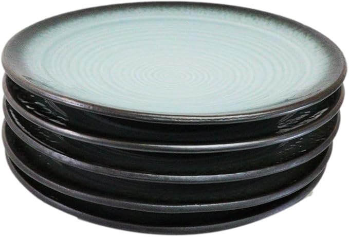 Ebros Gift Blue Sky Stars Artistic Seikai Porcelain Collection Dinnerware Serveware Kitchenware Set Asian Japanese Dining Restaurant Supply (Pack Of 5 Large Round Dinner Plates 10"D)
