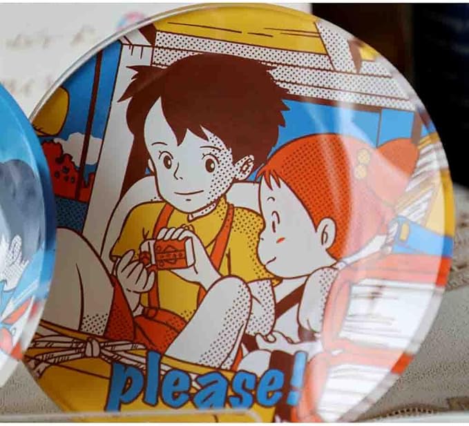 Benelic My Neighbor Totoro Yummy Mini Round Appetizer Glass Plate 4.33" x 4.33" (Please!)