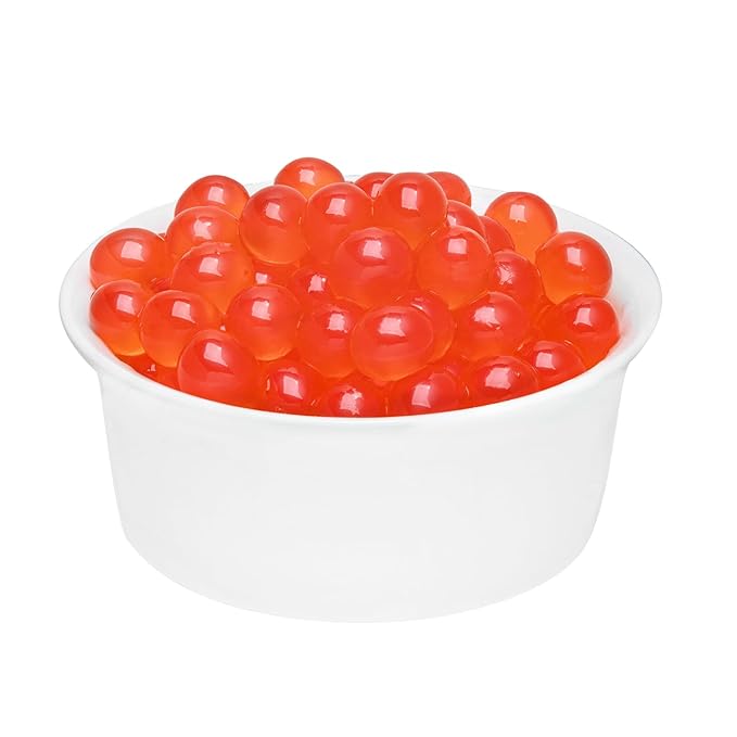 Tea Zone [1 Pound] Raspberry Popping Pearls, Bursting Pearls for Teas, Shakes, Smoothies, Dessert Toppings