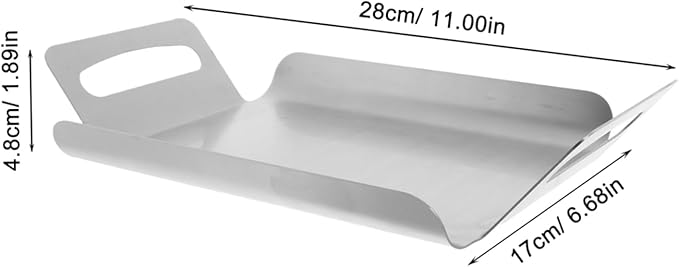 Chrome Trays for Serving Silver Trays Snack Dishes Stainless Steel Buffet Handles