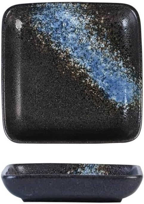Appetizer Plates Sushi Plate Ceramic Square Shallow Sauce Dish Pretty Tablware Kitchen Supplies for Condiment
