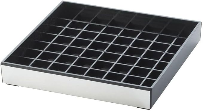 CalMil Square Drip Tray, Silver Face, 6 x 6 inch - 12 per case.