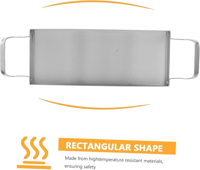 Ciieeo Rectangular Stainless Steel Bbq Serving Platter Dual Handles Versatile Food Serving Tray for Snacks Sushi Desserts and Hot Pot