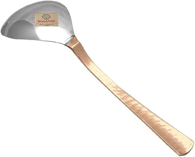BONA FIDE COPPER hammered Serving Spoons Set of 2 Indian Dinnerware Serveware,copper spoon set size 8 inch long,serving spoon