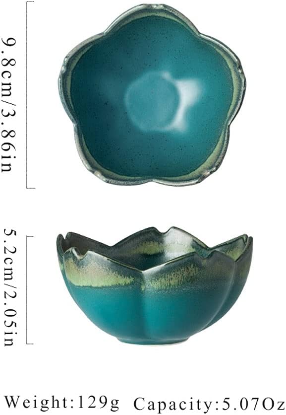 Sauce Dish 2Pack Sauce Dish Set Flower Shape Ceramic Appetizer Plates Dipping Bowls Mini Condiment Porelain Suacer Bowl Soy Sauce Vinegar Snack Seasoning Salad Olive Oil Dippi