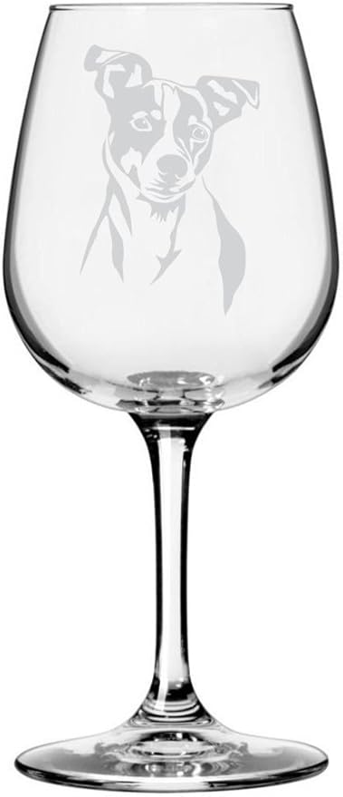 Jack Russell Terrier Dog Personalized Custom Themed Etched All Purpose 12.75oz Wine Glass