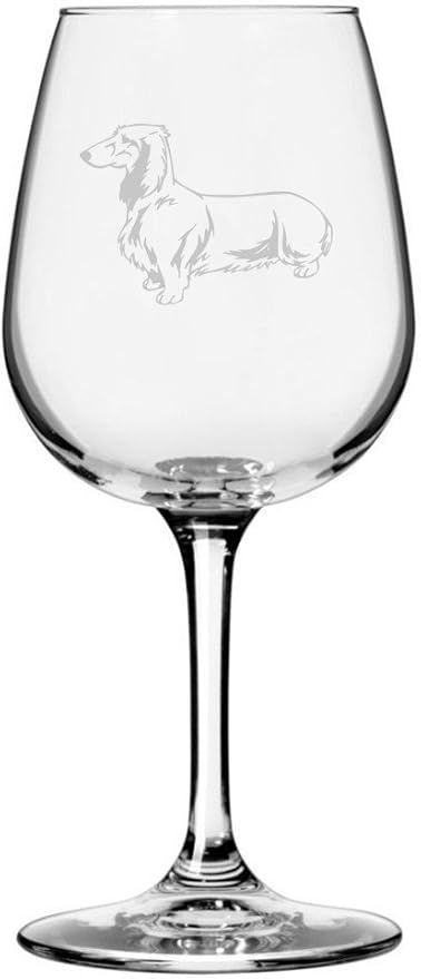 Dachshund Dog Personalized Custom Themed Etched 12.75oz Wine Glass