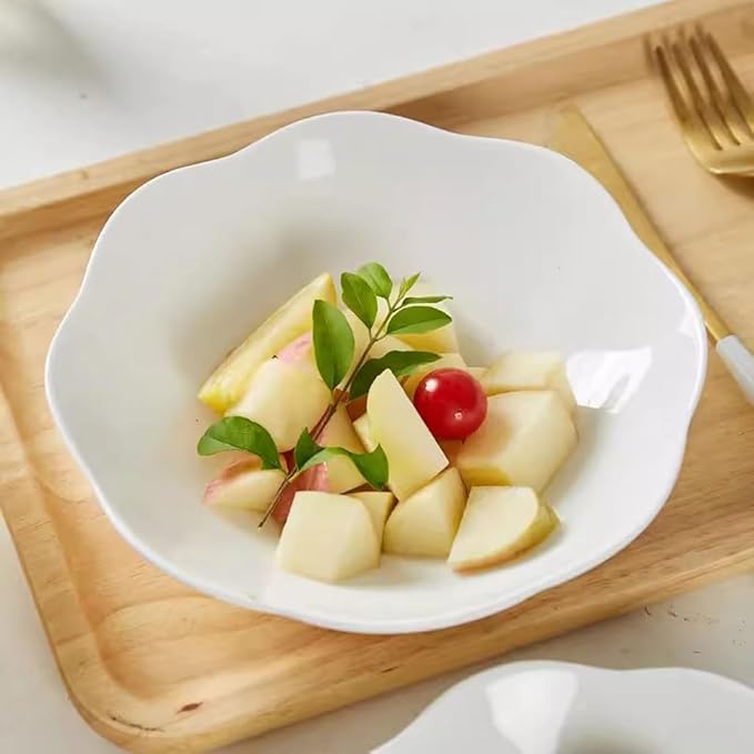 SONGCHAO Party Supplies Personalized Creative Dinner Plate, Nordic Style Tableware, Household Dish Plate, Soup Plate, Rice Plate, Deep Plate, Ceramic Dish Party Plates (Size : Large)