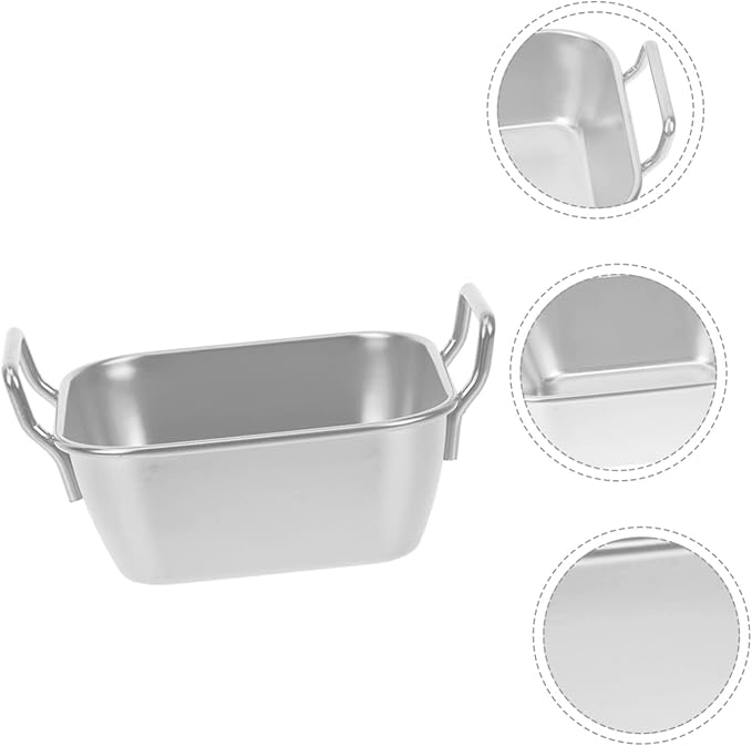Grill Serving Tray Snack Holder Fried Chicken Basket Thickened Dessert Tray French Fries Plate Double Handled