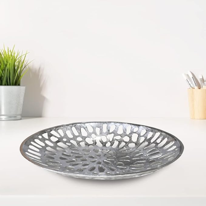 BBH Home's Handmade Silver Novelty Shaped Aluminium Tray 5.51 x 5.51 x 1.37 AMBBVK063AB2020