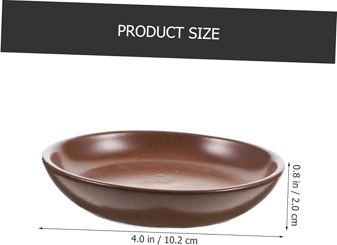LIFKOME Ceramic Appetizer Plate Shallow Serving Dish for Dipping Sauces Rustic Style Snack Bowl for Hotel Dining and Restaurant Use 4-piece Set