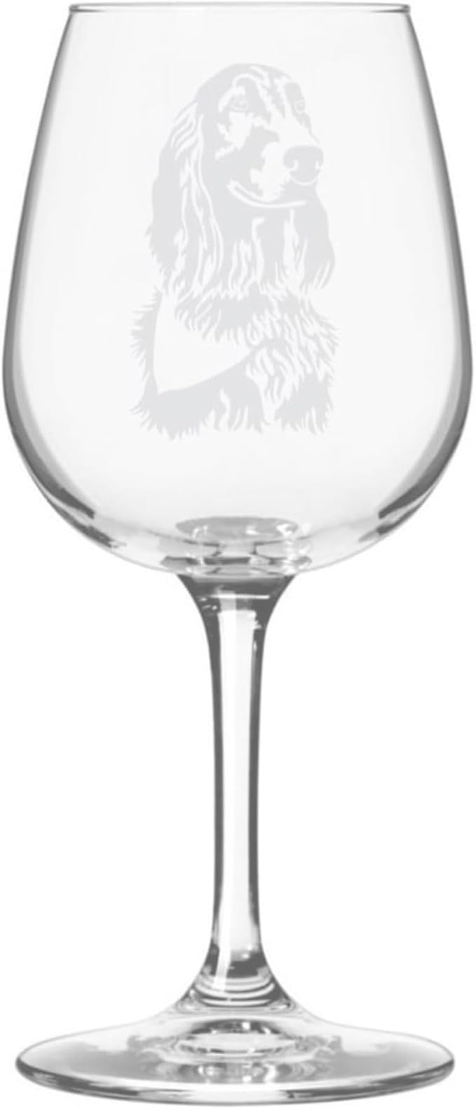 Irish Setter Dog Themed Etched All Purpose 12.75oz Wine Glass