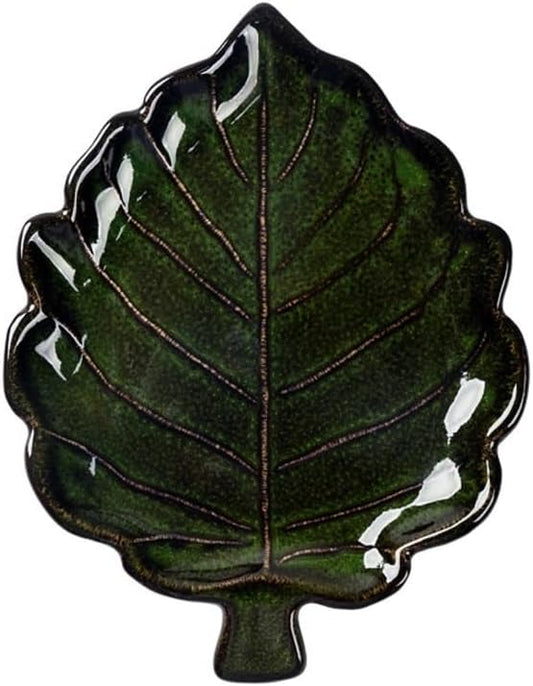 FAREWELL Dipping Bowls Snack Plate Appetizer Ceramic Plate Unique Condiment Plate Snack Plate Leaf-Shaped Small Plate Fruit Dessert Plate 5pc Appetizer Bowls (Color : D)