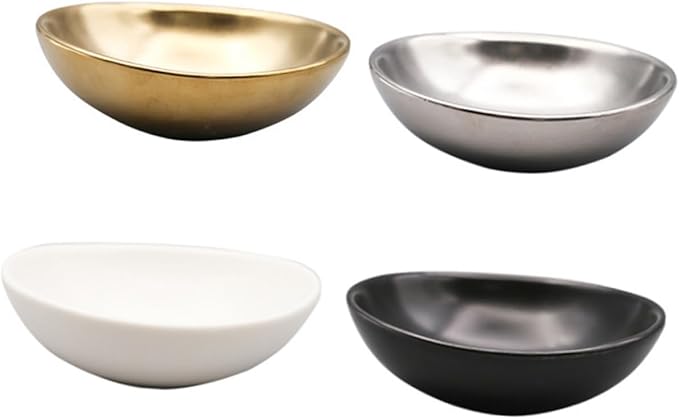 Alipis 4pcs Assorted Color Seasoning Dishes for Sushi and Condiments -shaped Small Plates for Vinegar Sauce and Dipping Sauces for Appetizers and Table Settings