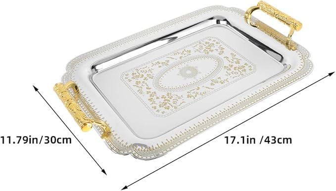 Zerodeko European Style Serving Tray Vintage Fruits Desserts Platter for Table Decor Elegant Multi Functional Design for Home Ktv Restaurants