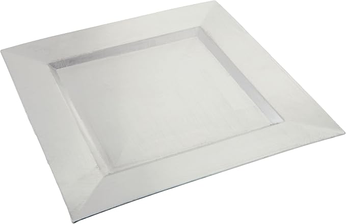 ChargeIt by Jay Square Charger Plate, Silver