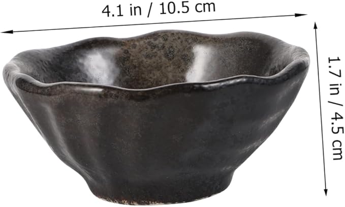PRETYZOOM Unique Japanese Style Irregular Ceramic Plate Appetizer Serving Dish for Sauces and Seasonings Food-Grade Dishwasher Safe for Restaurants and Home Use