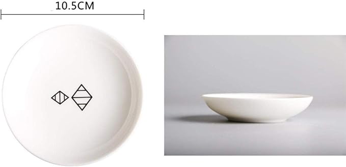 34 Pieces Round Ceramic Dinner Set White Jacquard Pattern Tableware,