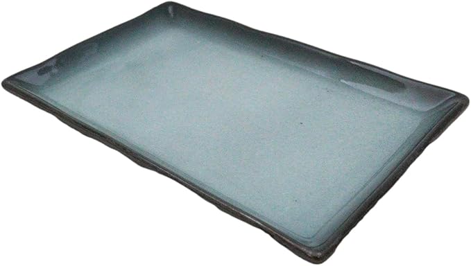 Ebros Gift Blue Sky Stars Artistic Seikai Porcelain Collection Dinnerware Serveware Kitchenware Set Asian Japanese Dining Restaurant Supply (Pack Of 5 Rectangular Sushi Plates 7.75" L)