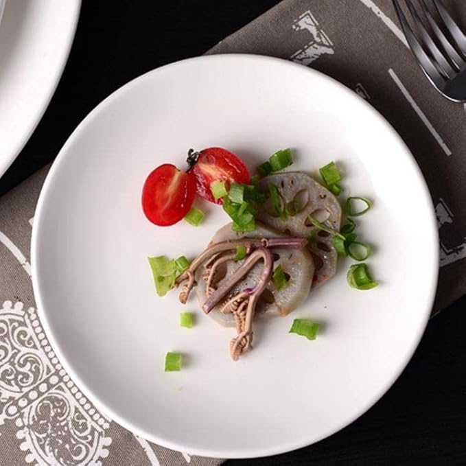 Dinner Plates, 6 Inch Ceramic Plates Set of 3, Porcelain Bone China Plates for Kitchen Serving Dishes