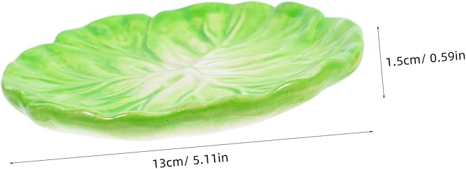 Custom Cabbage Plate Green Dish Set Stylish Ceramic Serving Platter for Home