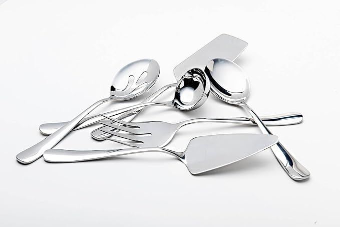 Nicole Miller 6-Piece Madison Hostess Set - Premium Stainless Steel Elegant Serving Utensils for Every Occasion