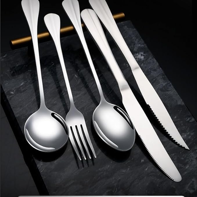 Stainless Steel Flatware serving set,Home Kitchen Eating Tableware Set,Dishwasher Safe,For Home Kitchen Restaurant Hote 9/36/54/72/90/108 Pieces Stainless Steel Knife, Fork And Spoon Household Tablewa