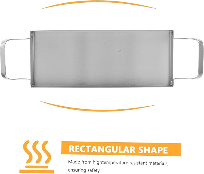 Stainless Steel Bbq Serving Tray with Handles for Appetizers Snacks and Desserts Korean Design for Gripping and