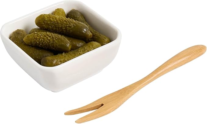 Maison du Fromage Reusable Charcuterie Serving Tools, Burnished Bamboo, 2 Sets of 6-Pieces