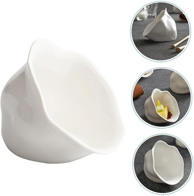 Flower-shaped Ceramic Appetizer Plate for Dipping Sauces and Seasoning Unique Snack Dish for Home and Restaurant Use Easy to Clean and for Everyday Meals
